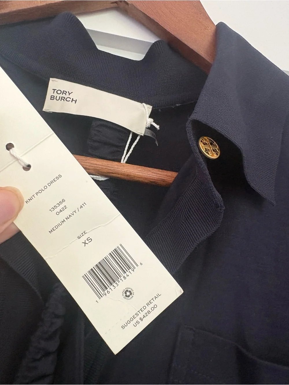 NWT Tory Burch Knit Polo Belted Midi Dress